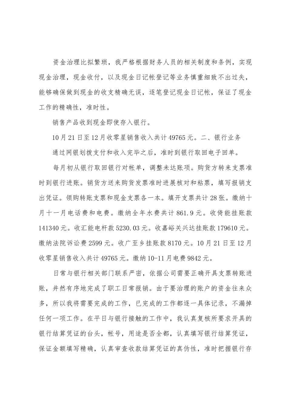 2025年出纳年终工作总结_第2页