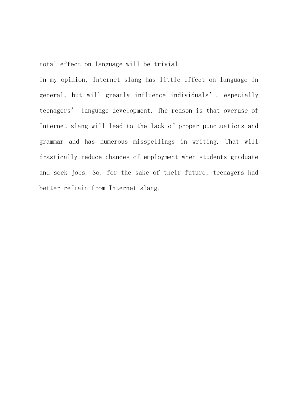 2025年四级作文范文：网络语言_第2页