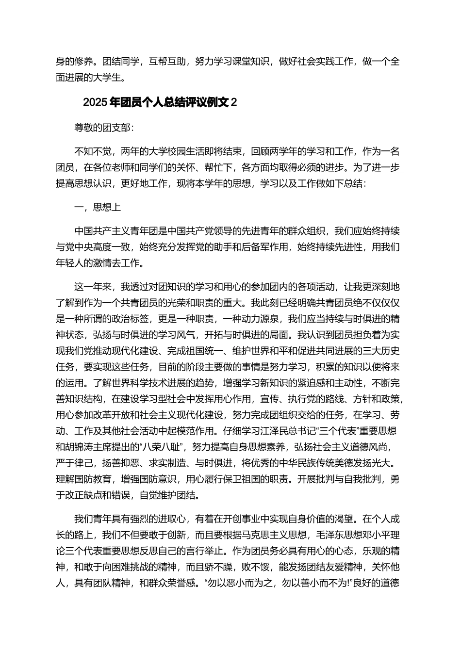 2025年团员个人总结评议例文_第2页
