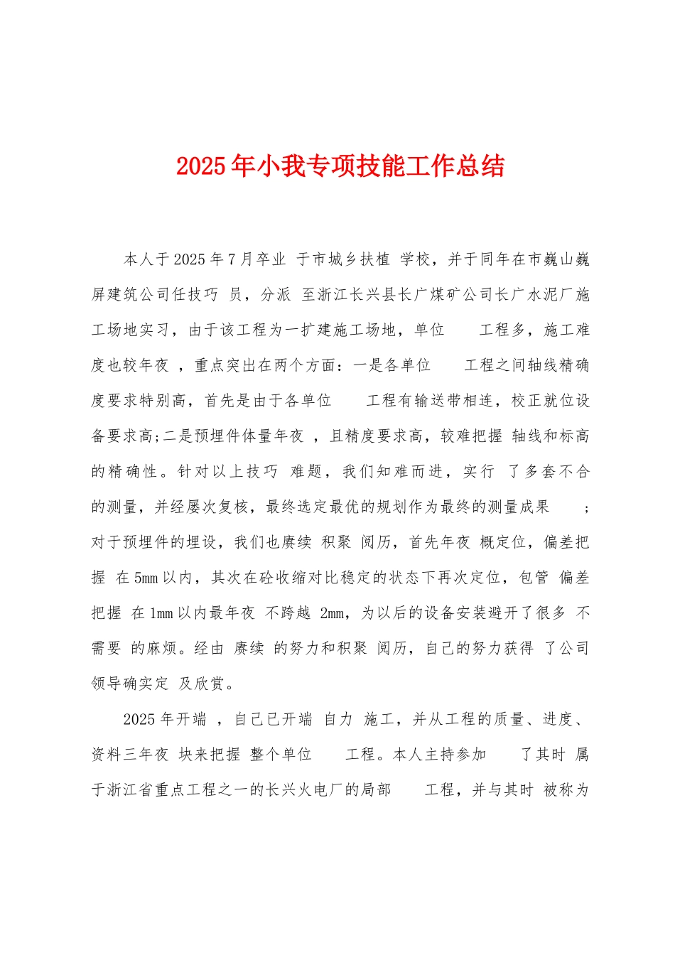 2025年小我专项技能工作总结_第1页