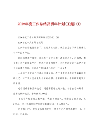 2025年年度工作总结及明年计划