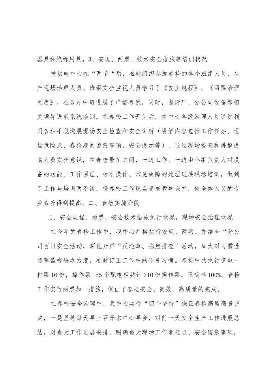 2025年年春检工作总结热电厂_第2页