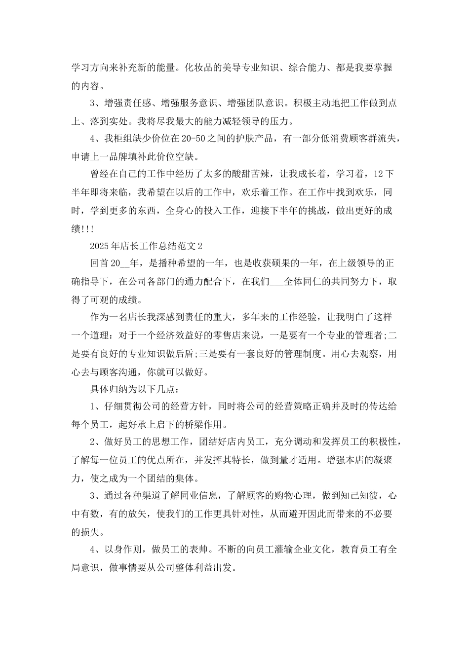 2025年店长工作总结范文5篇_第3页