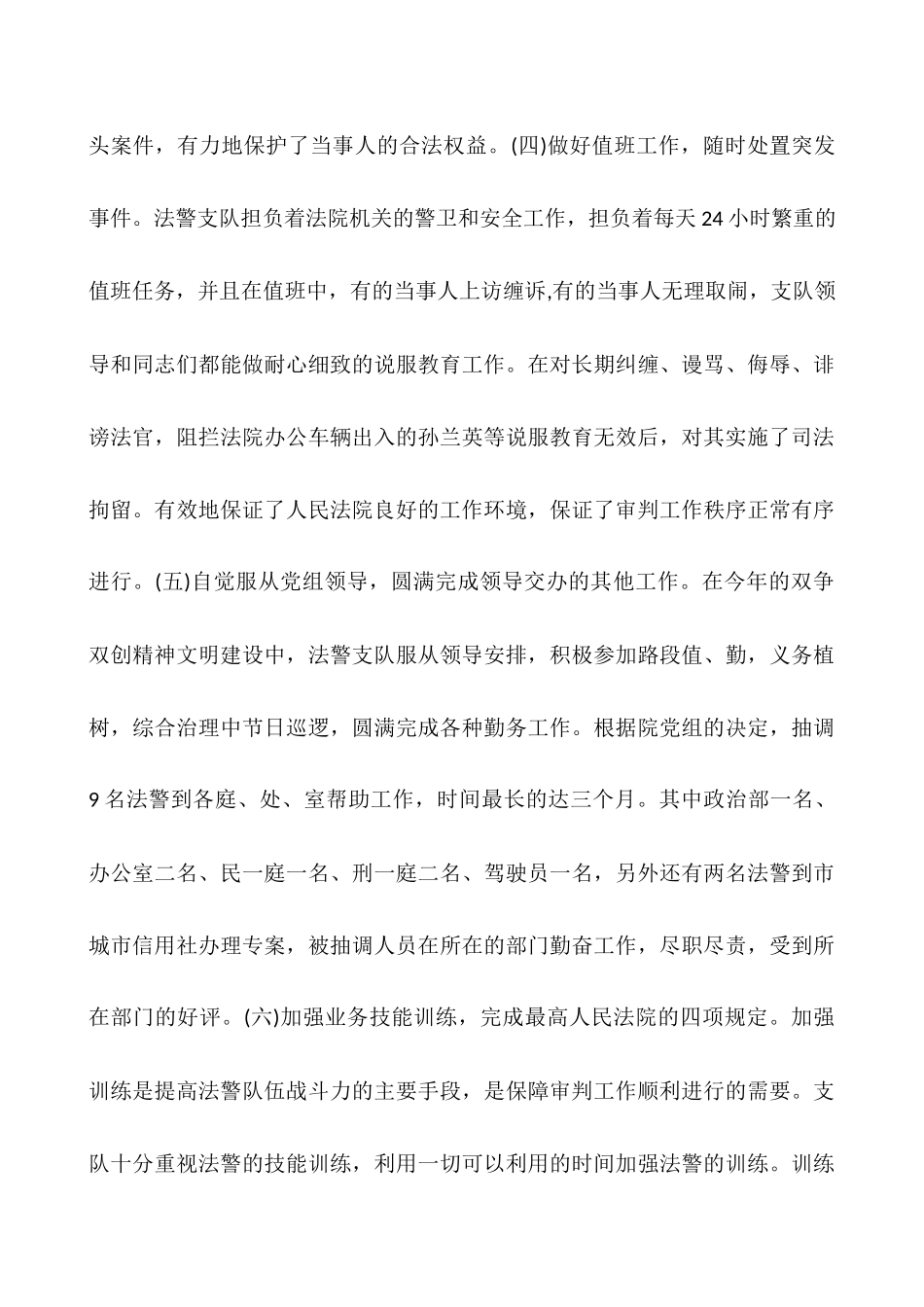 2025年度工作总结(法警支队)_第3页