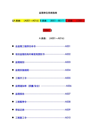 2025年建设工程监理单位全套用表四川建龙软件表格析解析