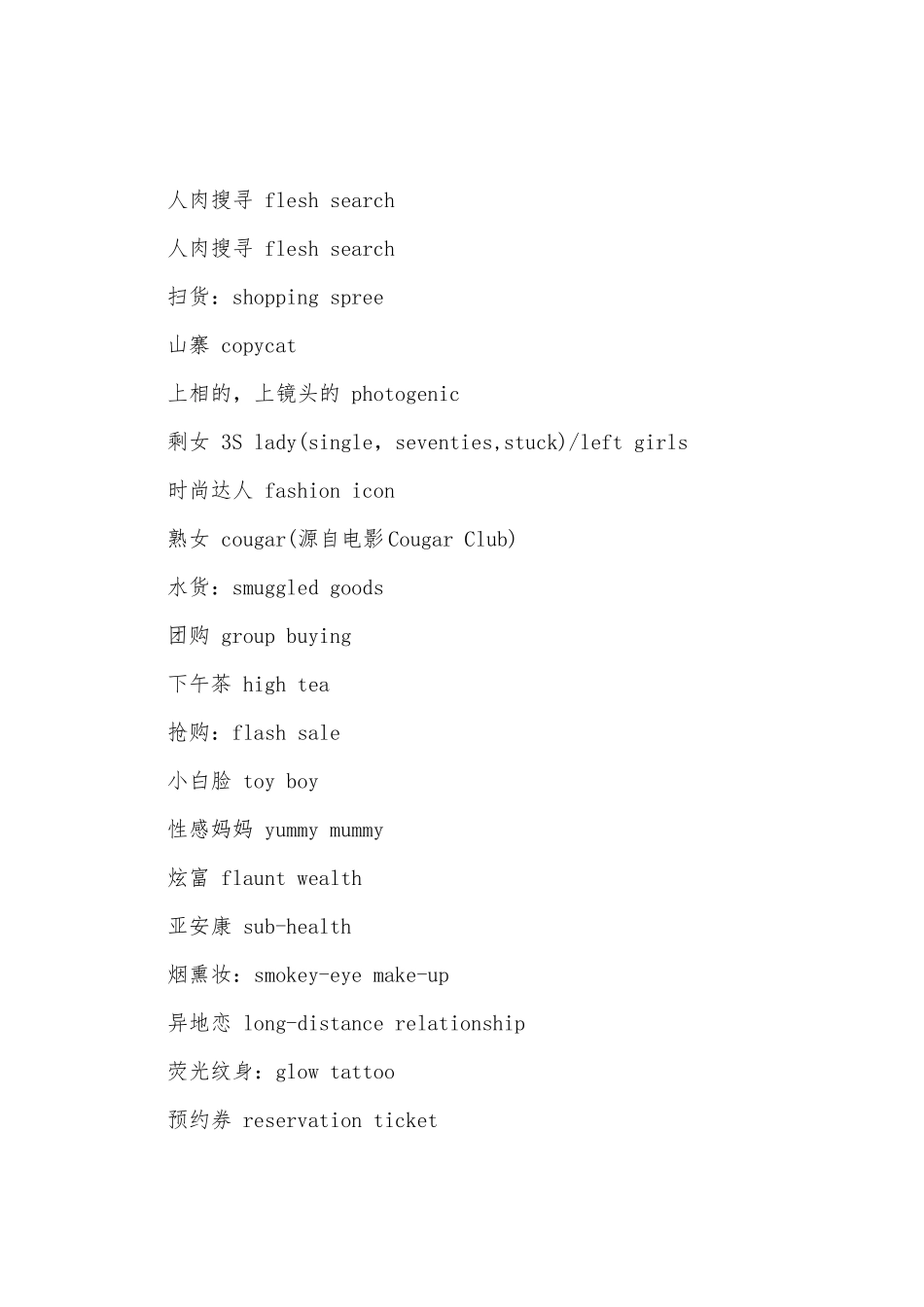 2025年托福词汇：网络时尚潮语_第2页