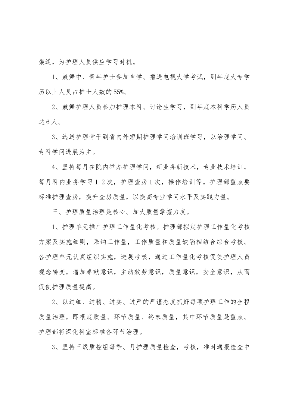 2025年护理部年度工作计划_第2页