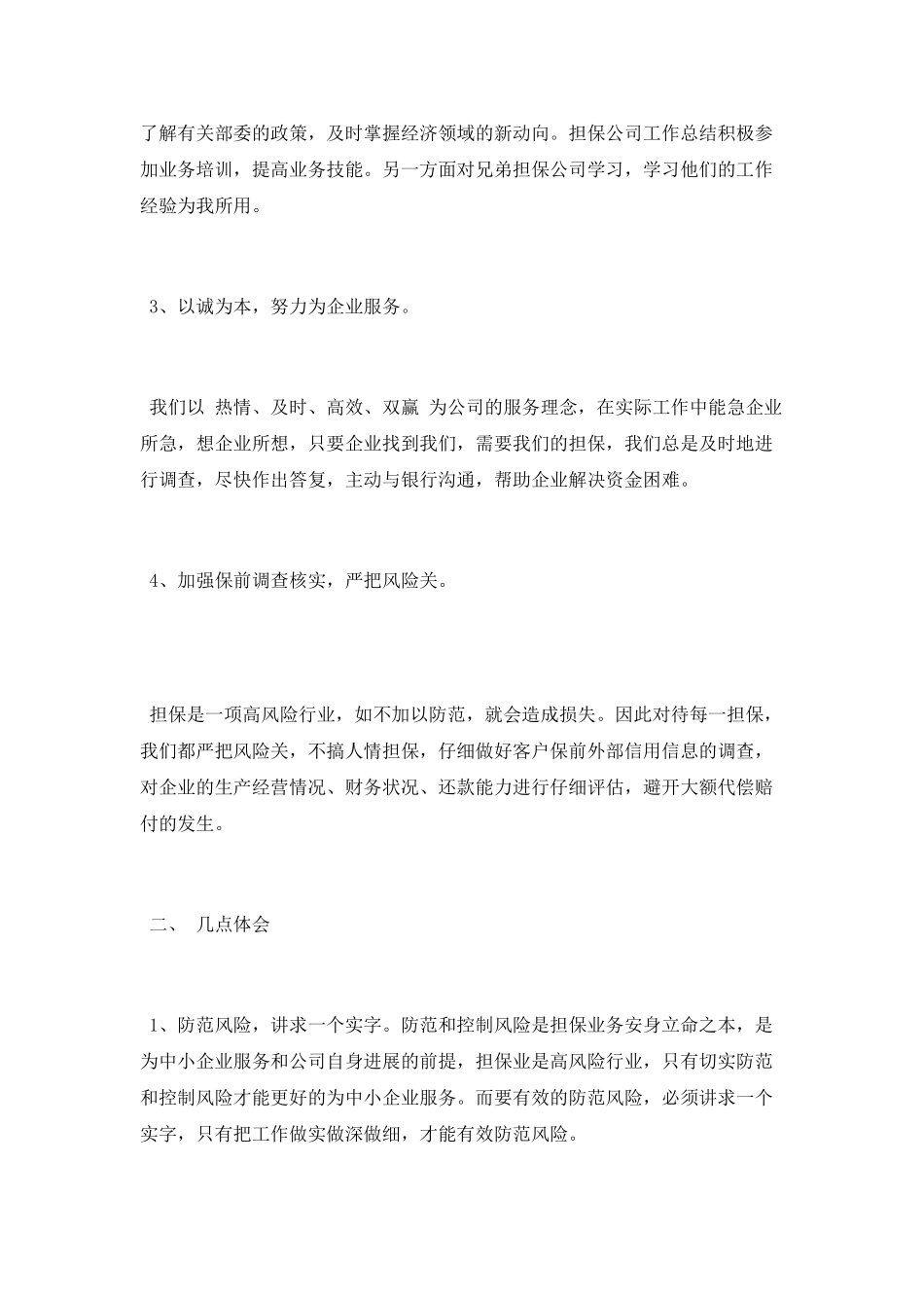 2025年担保公司工作总结_第2页