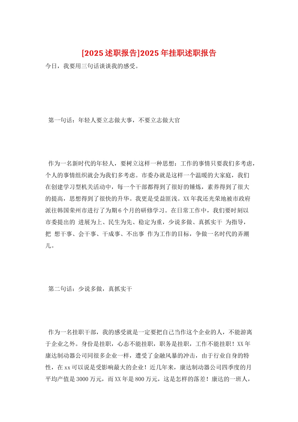 2025年挂职述职报告_第1页