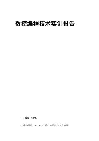 2025年数控编程实训报告x