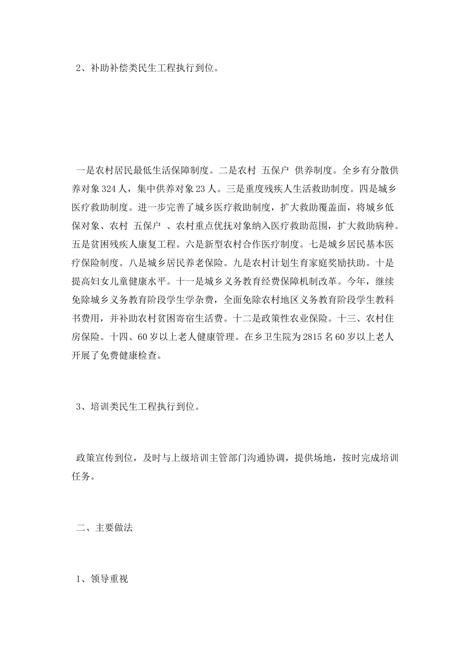 2025年民生工程工作总结_第2页