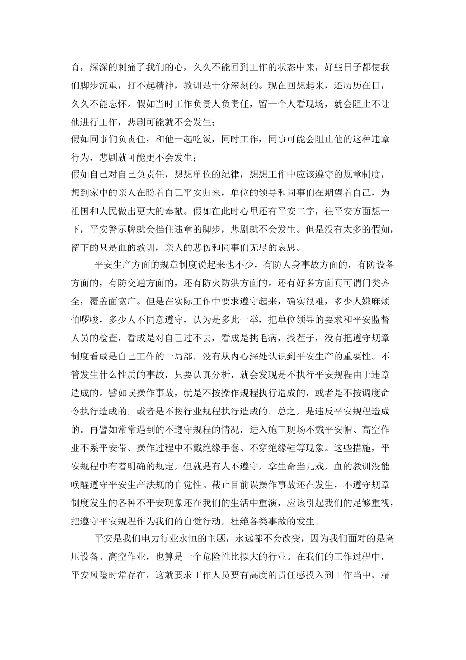 2025年电力安全生产演讲稿_第2页