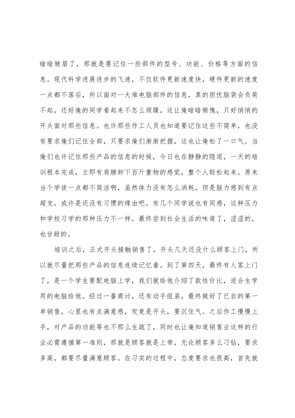 2025年电脑销售实习报告_第3页