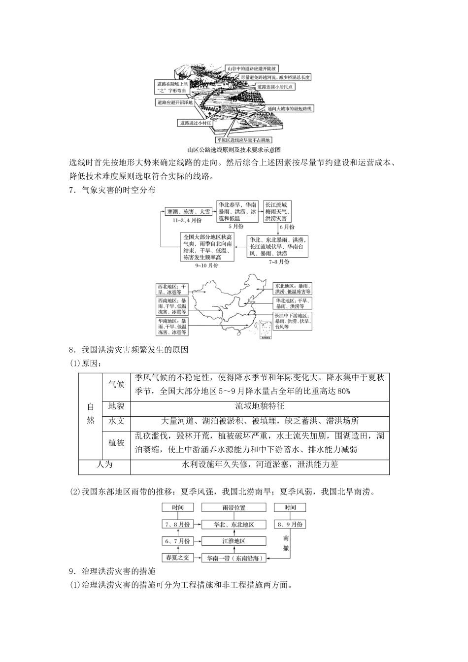 （浙江选考）高考地理大二轮复习 专题四 自然地理规律与人类活动 微专题17 地形对人类活动的影响与自然灾害学案-人教版高三全册地理学案_第3页