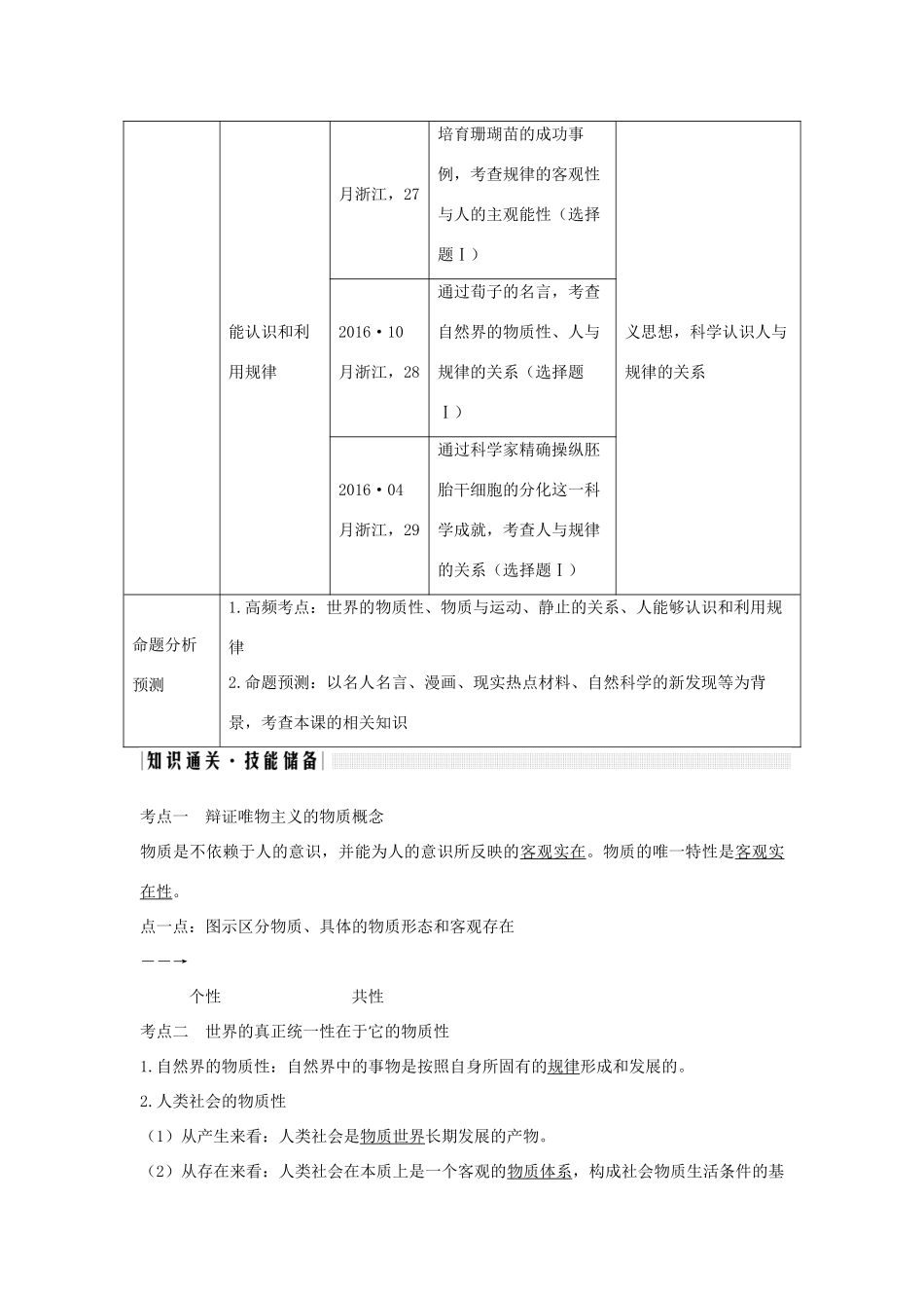 （浙江选考）2020版高考政治一轮复习 生活与哲学 第二单元 探索世界与追求真理 第二十八课时 探究世界的本质讲义-人教版高三全册基本能力学案_第2页