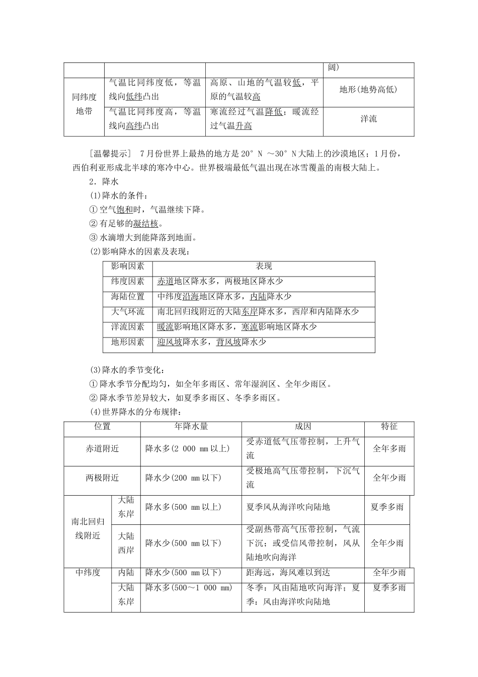 （秒杀高考）高考地理总复习 第11章《世界地理》导学案 湘教版必修1-湘教版高三必修1地理学案_第3页