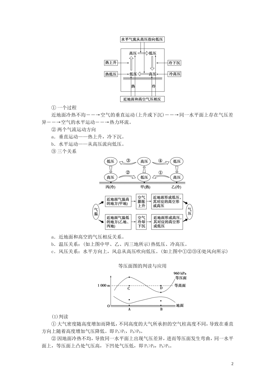 （浙江选考）新高考地理一轮复习 第二章 自然环境中的物质运动与能量交换 第10讲 大气环境——全球气压带、风带的分布和移动教学案 新人教版-新人教版高三全册地理教学案_第2页