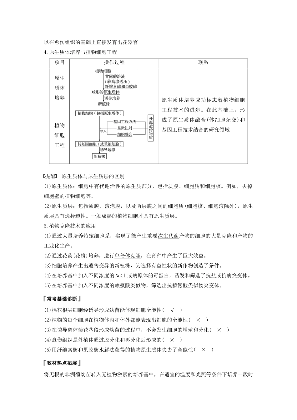 （浙江选考）高考生物新导学大一轮复习 第34讲 克隆技术（含解析）讲义-人教版高三全册生物教案_第2页