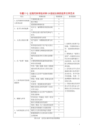 （浙江选考）新高考历史一轮复习 专题十七 近现代科学技术和19世纪以来的世界文学艺术 第35讲 近代以来科学技术的辉煌教学案 人民版-人民版高三全册历史教学案