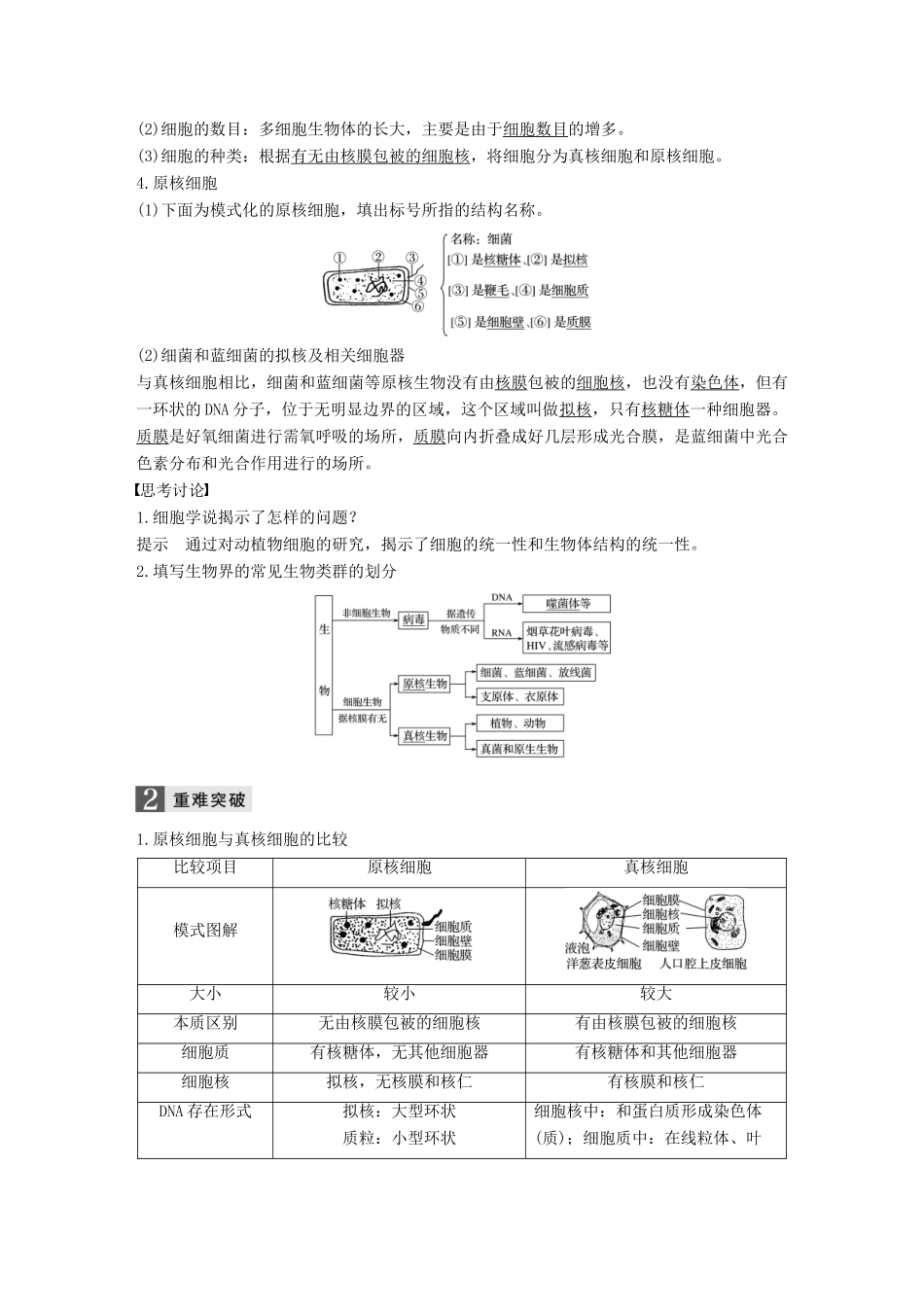 （浙江选考）高考生物一轮总复习 第一单元 细胞的分子组成与结构 第3讲 细胞概述、细胞膜和细胞壁学案-人教版高三全册生物学案_第2页