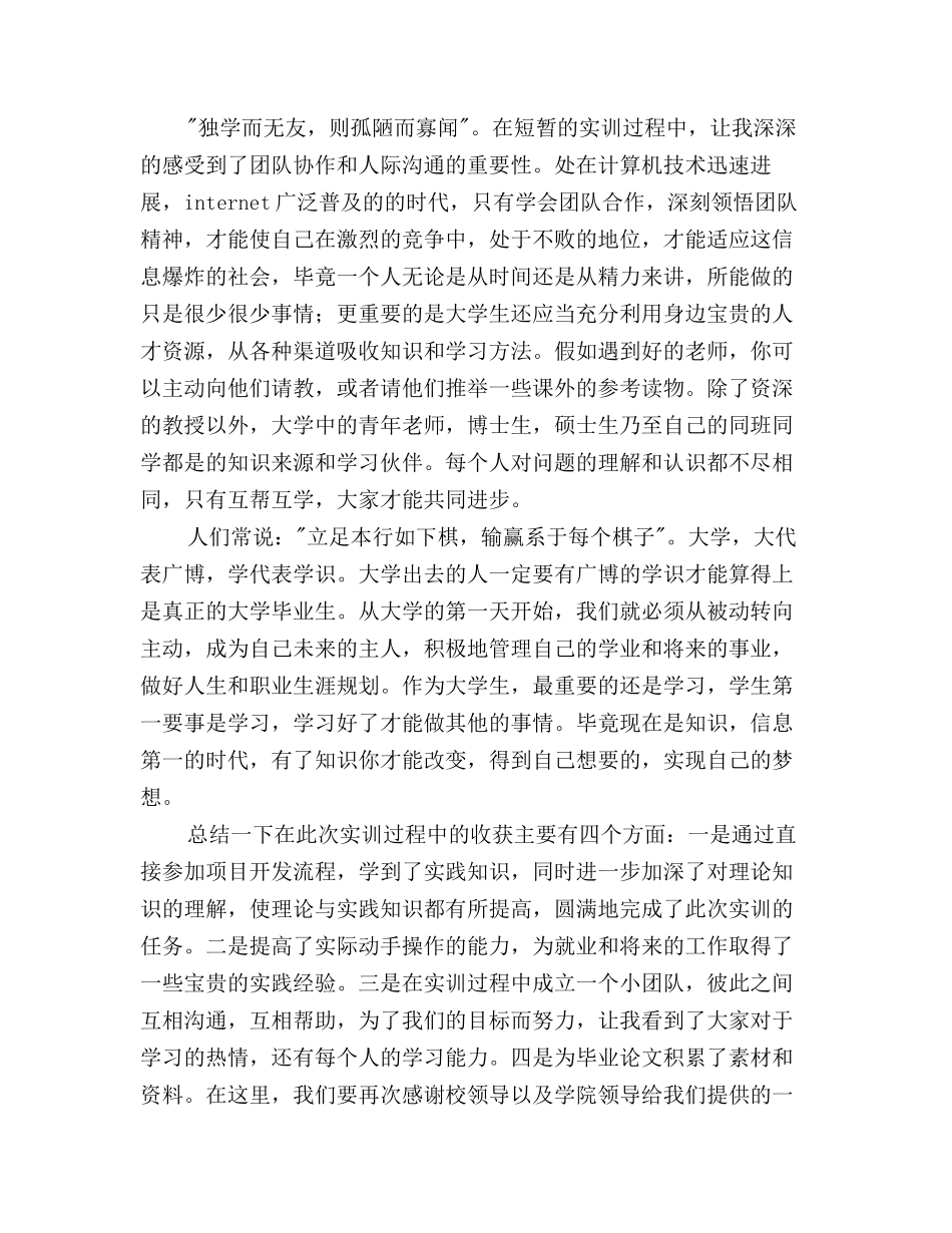 2025年计算机实训工作总结报告_第3页