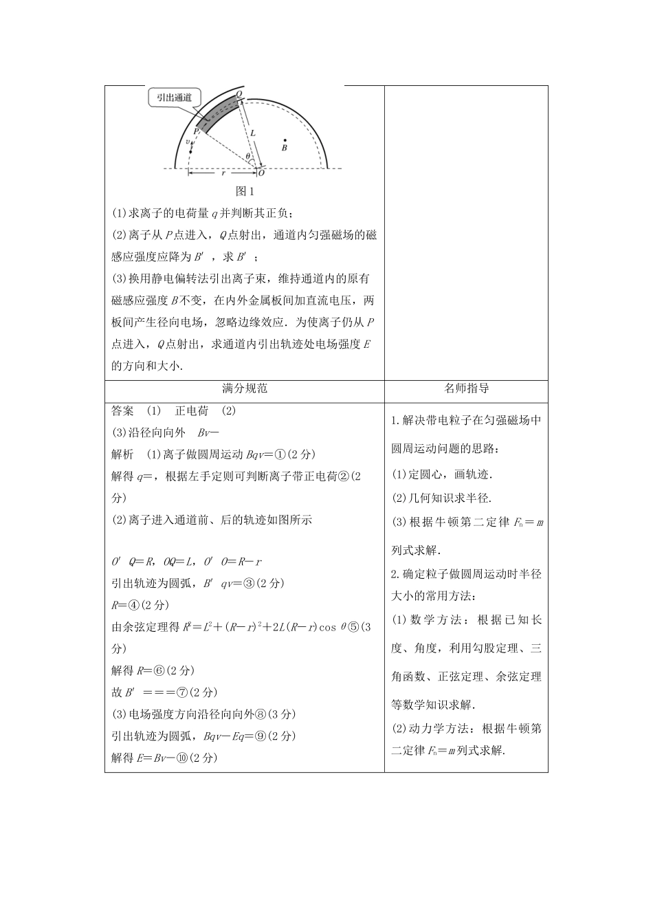 （浙江选考）高考物理大一轮复习 第九章 磁场本章学科素养提升学案-人教版高三全册物理学案_第2页