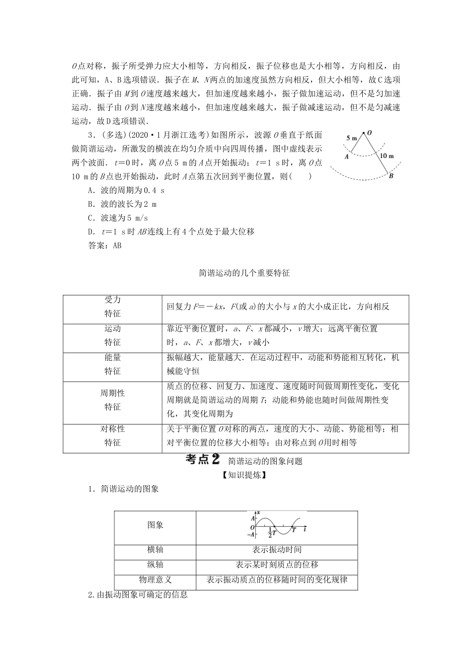 （浙江选考）新高考物理一轮复习 13 第十章 机械振动与机械波 1 第1节 机械振动教学案-人教版高三全册物理教学案_第3页