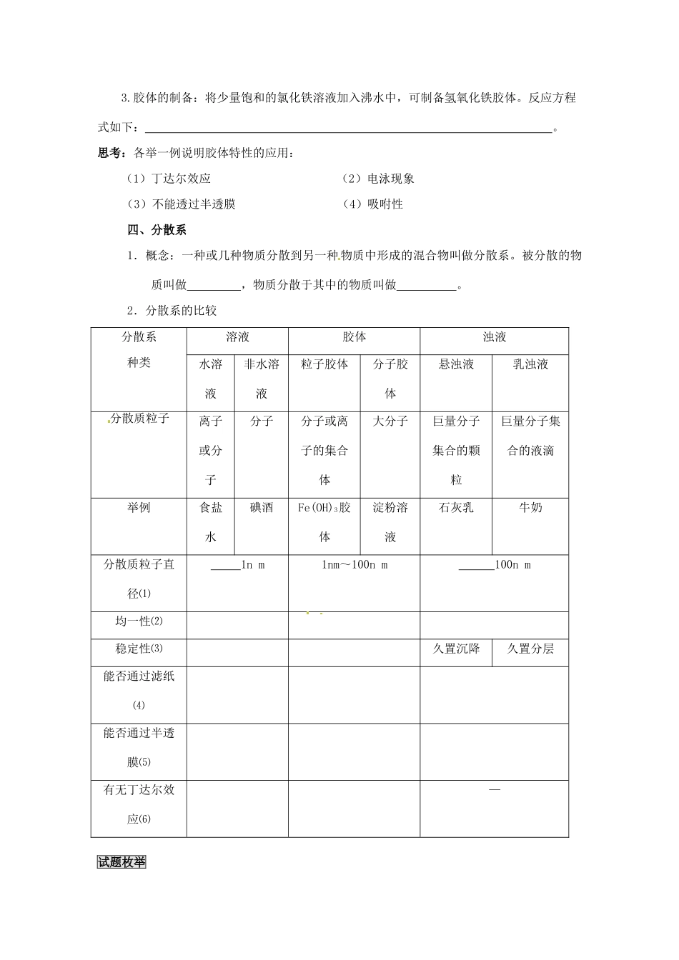 （考前冲刺必备）2013高考化学 不可不知的60大考点 考点7 分散系_第3页