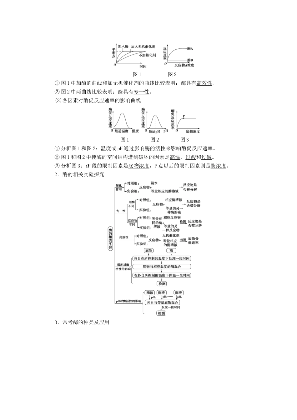 （统考版）2021高考生物二轮复习 第1部分 专题素能提升 专题2 第1讲 细胞代谢中的酶和ATP学案-人教版高三全册生物学案_第3页