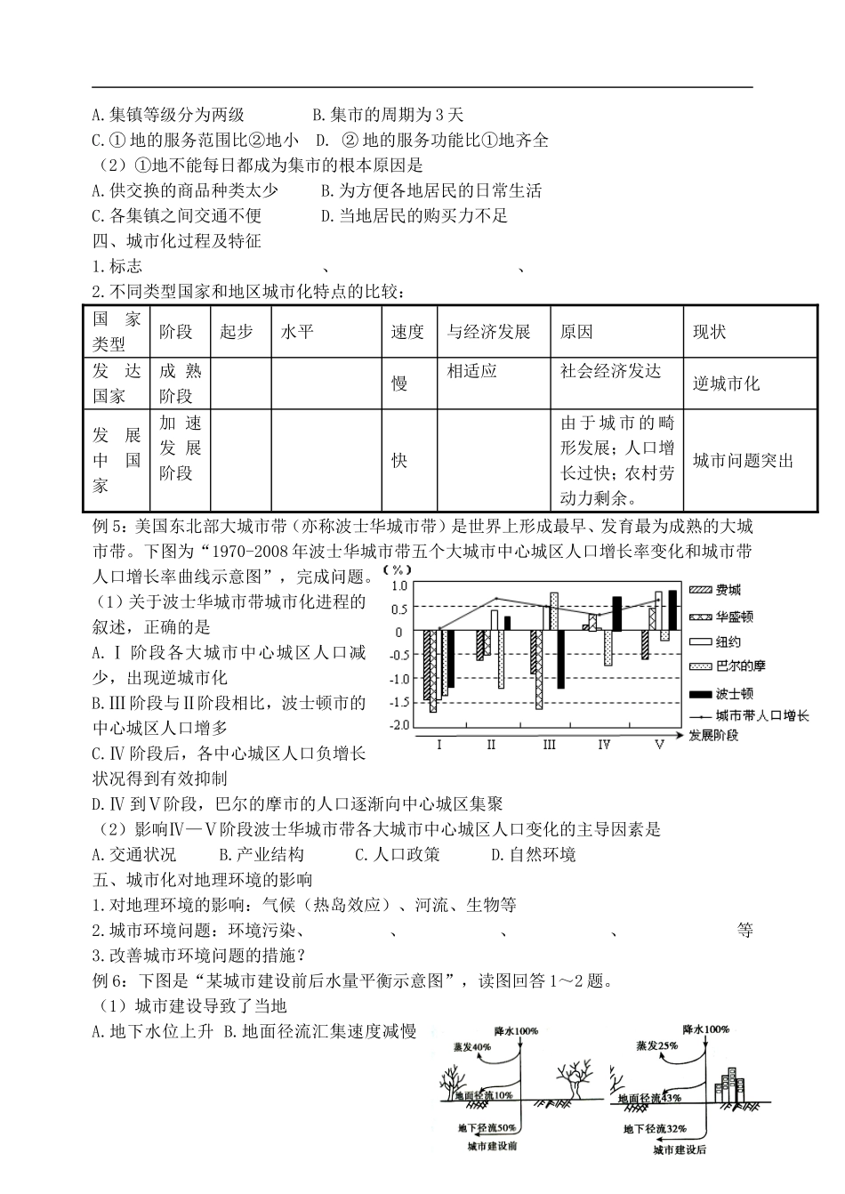 （浙江专用）2014届高考地理专题复习 城市与地理环境教案_第3页