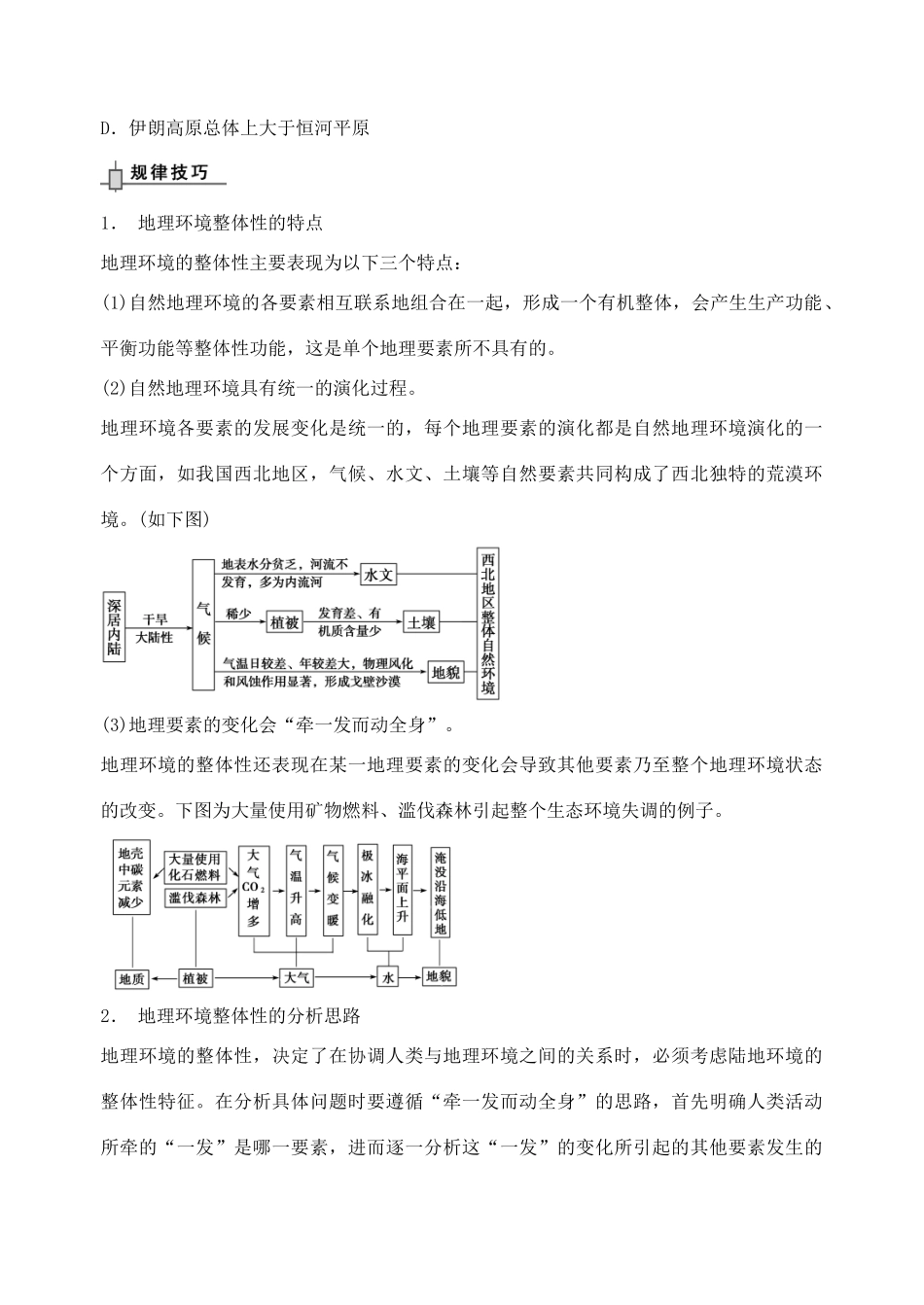 （浙江专用）2014届高考地理专题复习 自然环境的整体性与差异性学案_第2页