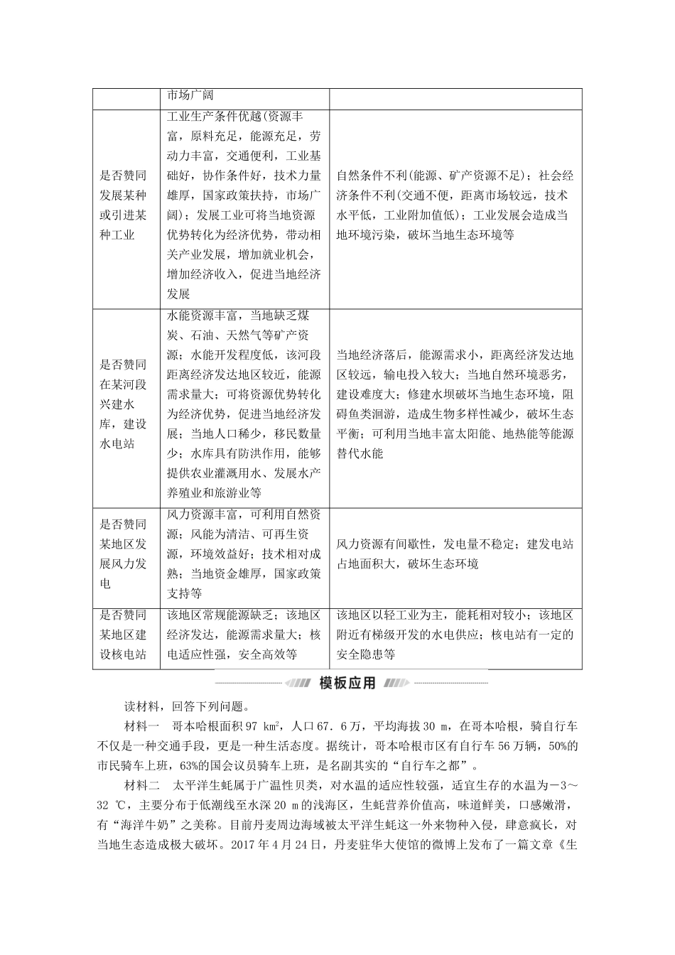 （统考版）高考地理二轮复习 第2部分 解题技法指导2 答题模板6 辨析探讨类学案-人教版高三全册地理学案_第2页