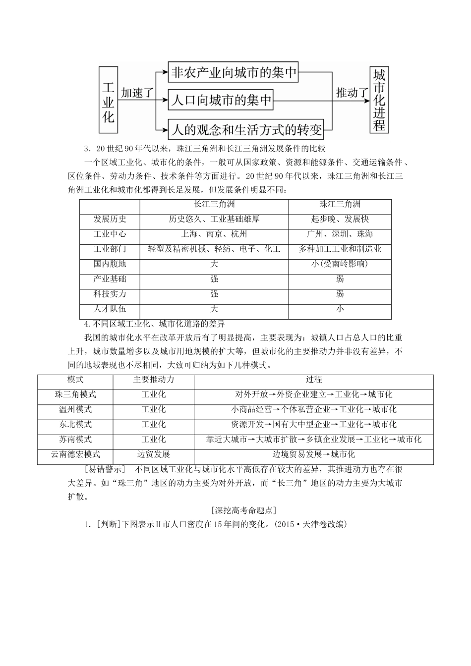 （课标通用）高考地理大一轮复习 第38讲 区域工业化与城市化学案 新人教版-新人教版高三全册地理学案_第2页