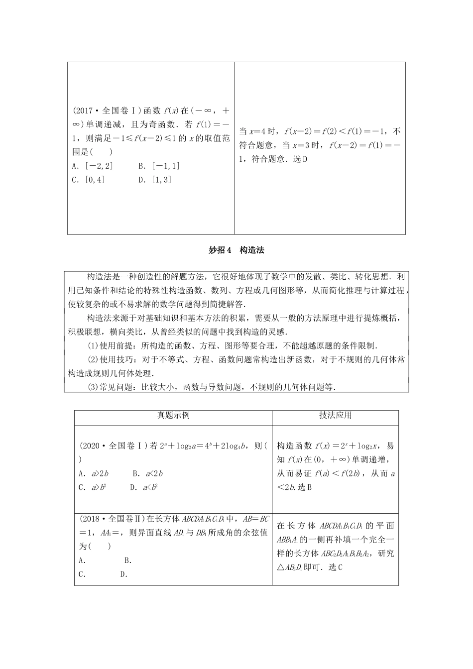 （统考版）高考数学二轮复习 板块1 应试技巧必备学案（含解析）（理）-人教版高三全册数学学案_第3页