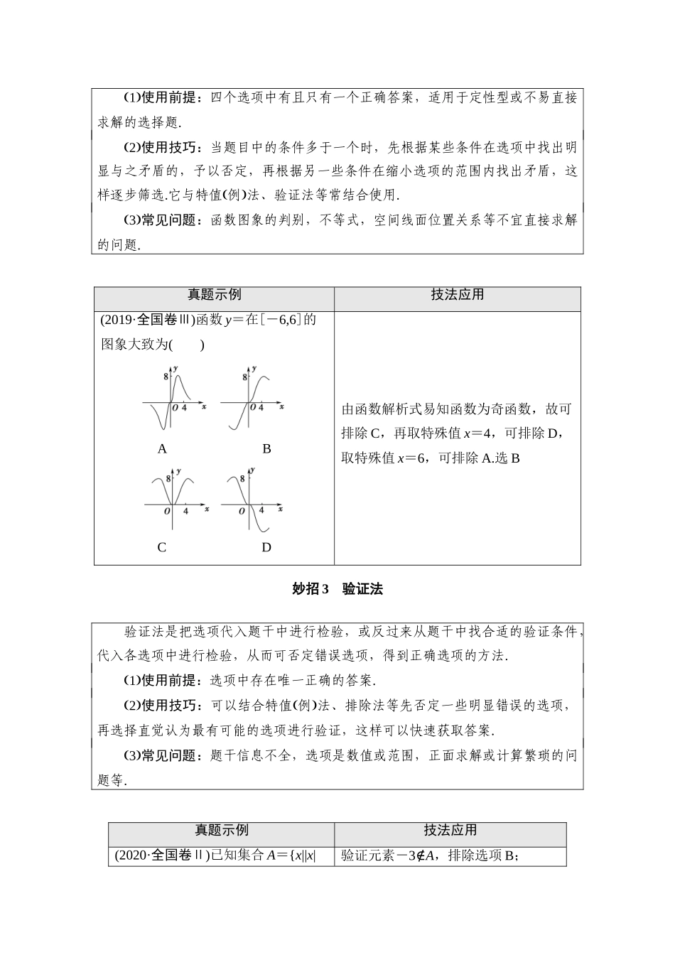 （统考版）高考数学二轮复习 板块1 应试技巧必备学案（含解析）（文）-人教版高三全册数学学案_第2页