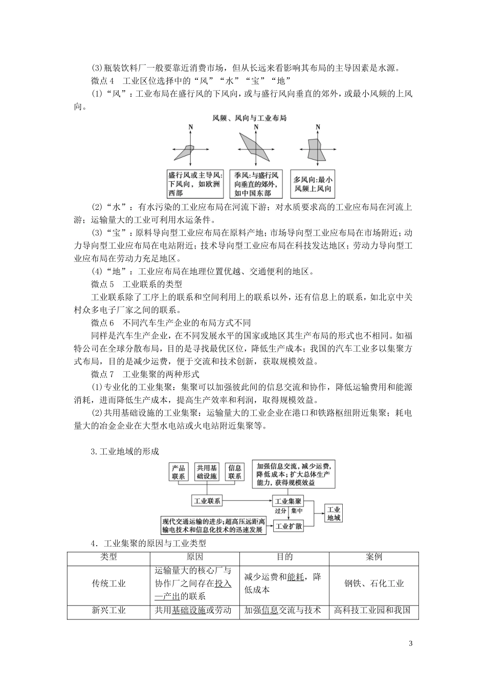 （选考）新高考地理一轮复习 第八单元 产业活动与地理环境 第26讲 工业生产与地理环境教学案 鲁教版-鲁教版高三全册地理教学案_第3页
