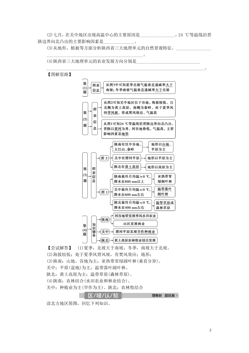 （选考）新高考地理一轮复习 第十七章 中国地理 第43讲 中国区域地理教学案 新人教版-新人教版高三全册地理教学案_第2页
