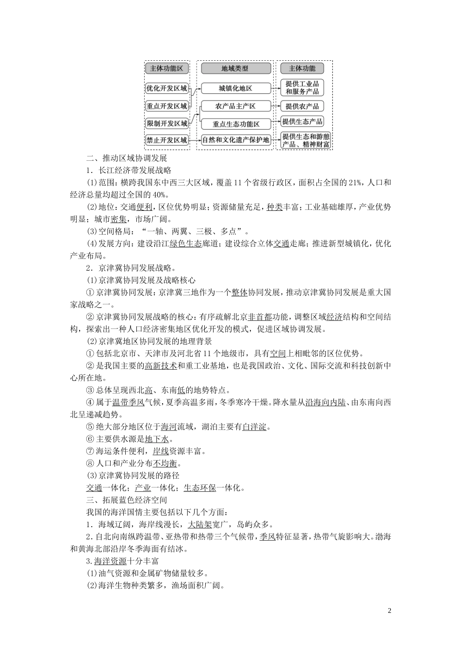 （选考）新高考地理一轮复习 第十一章 环境与发展 第28讲 中国国家发展战略教学案 新人教版-新人教版高三全册地理教学案_第2页