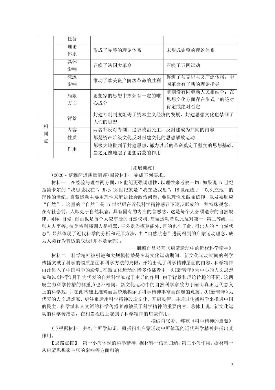 （选考）新高考历史一轮复习 单元综合提升（十五）教学案 岳麓版-岳麓版高三全册历史教学案_第3页