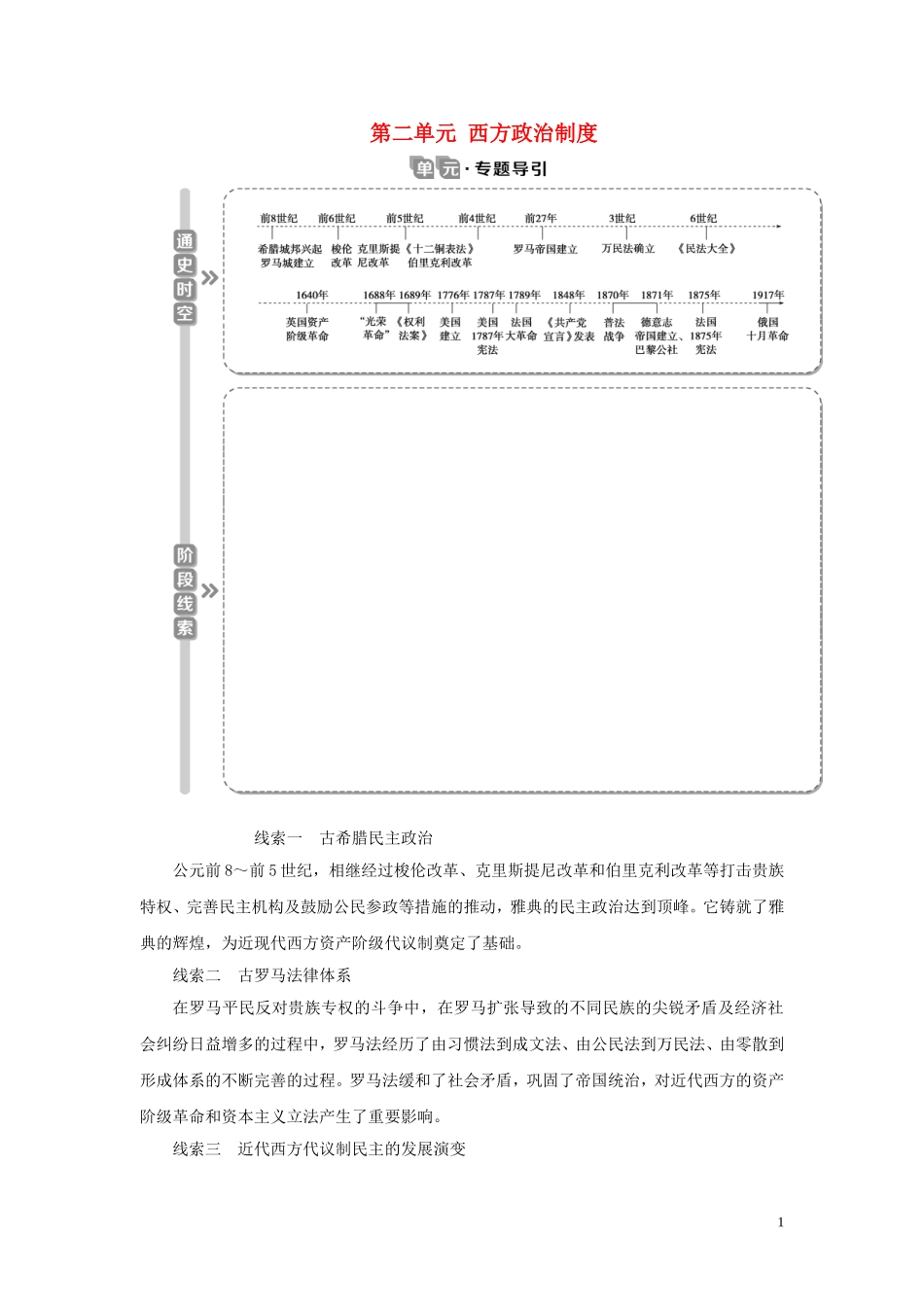 （选考）新高考历史一轮复习 第二单元 西方政治制度 第5讲 雅典民主政治与罗马法教学案 岳麓版-岳麓版高三全册历史教学案_第1页