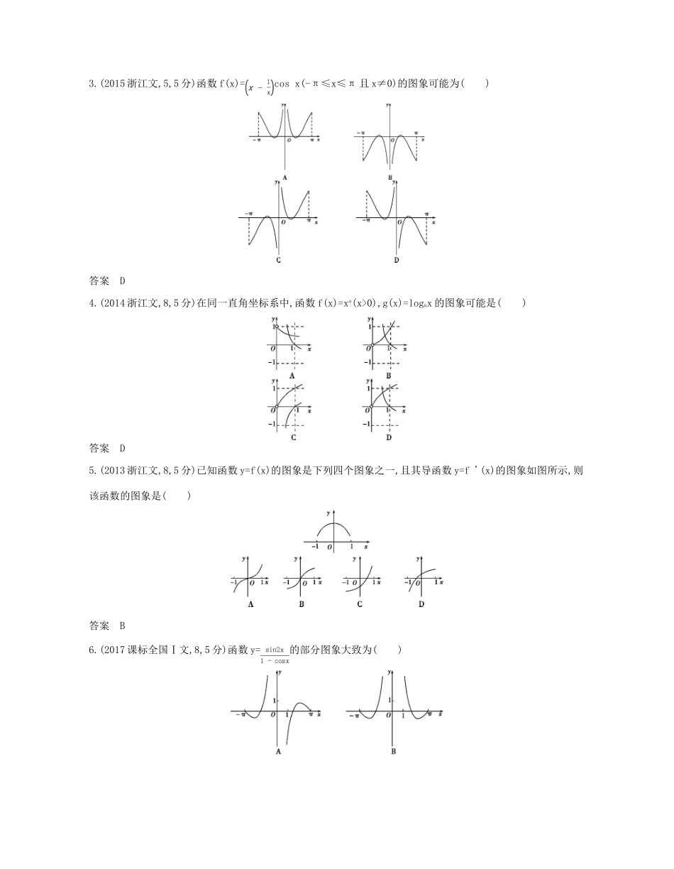 （浙江专版）高考数学一轮复习 第二章 函数 2.6 函数的图象学案-人教版高三全册数学学案_第2页