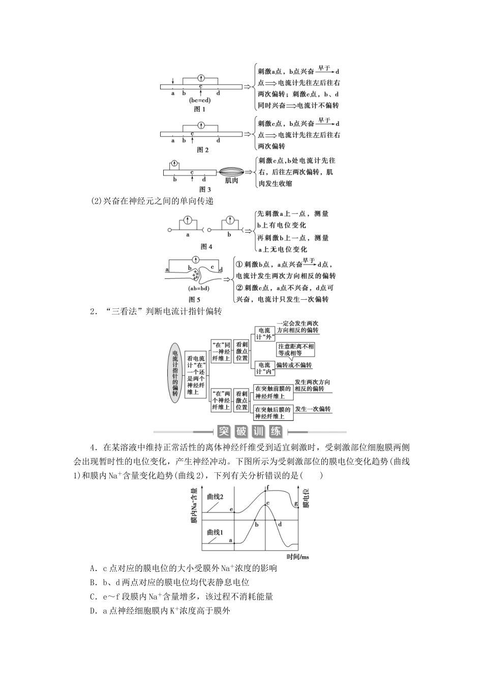 （选考）新高考生物一轮复习 加强提升课（6） 膜电位测定及相关的实验探究学案 新人教版-新人教版高三全册生物学案_第3页
