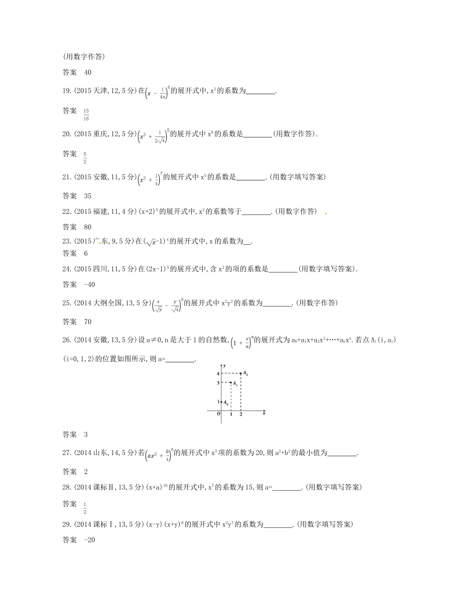 （浙江专版）高考数学一轮复习 第十一章 计数原理 11.2 二项式定理学案-人教版高三全册数学学案_第3页