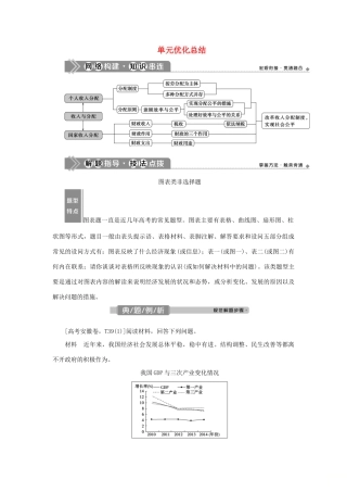 （选考）新高考政治一轮复习 经济生活 第三单元 收入与分配 3 单元优化总结教学案-人教版高三全册政治教学案