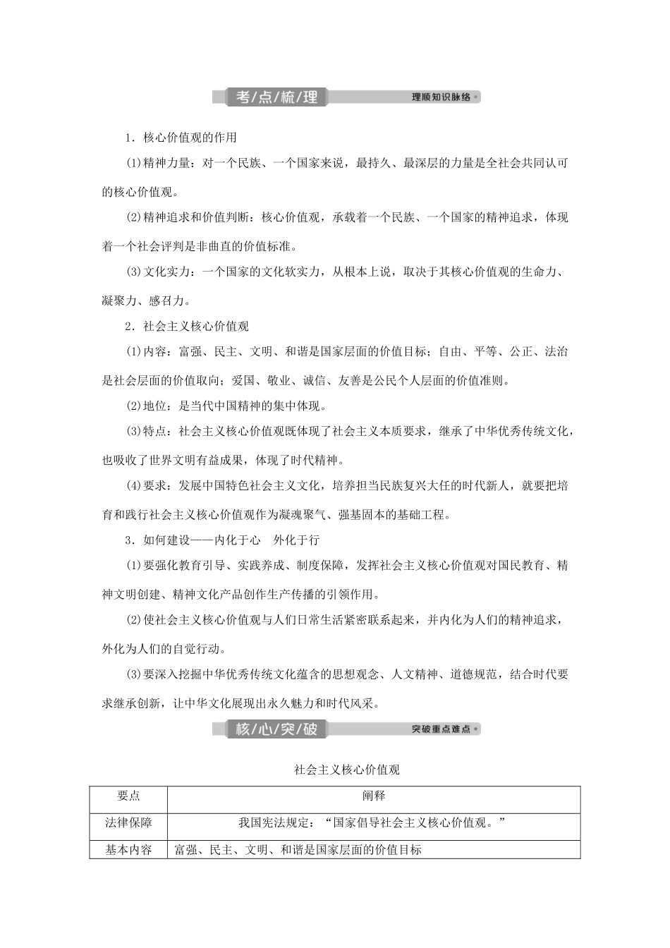 （选考）新高考政治一轮复习 文化生活 第四单元 发展中国特色社会主义文化 3 第十课 培养担当民族复兴大任的时代新人教学案-人教版高三全册政治教学案_第3页