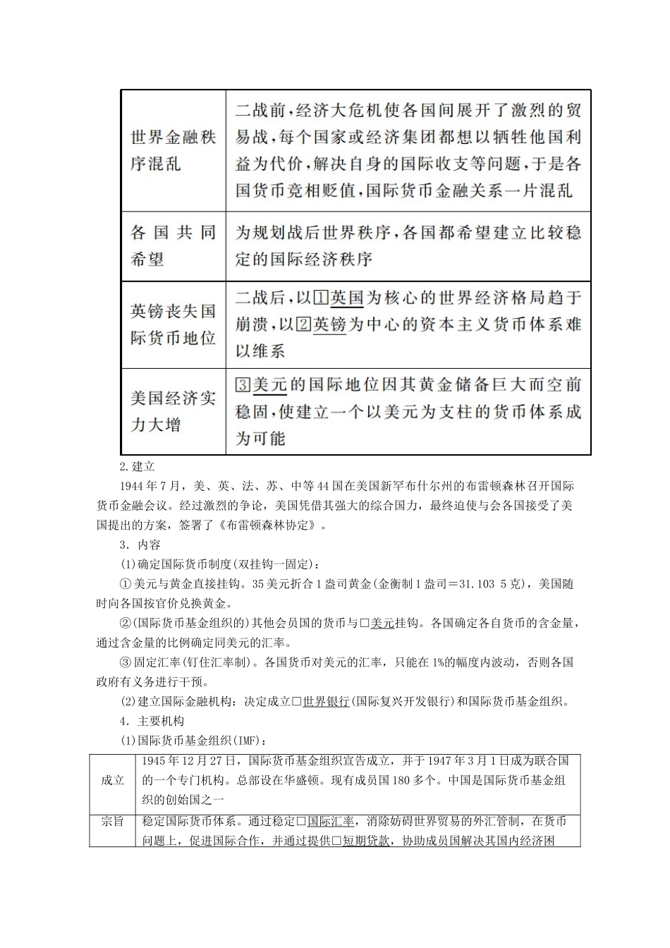 （赢在微点）高考历史总复习 32 战后资本主义世界经济体系的形成导学案（含解析）新人教版-新人教版高三全册历史学案_第2页