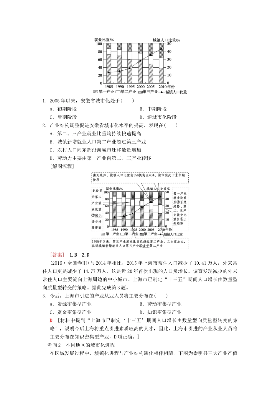 （通用版）高考地理一轮复习 第10章 区域可持续发展 第6节 区域工业化与城市化进程——以珠江三角洲为例学案 湘教版-湘教版高三全册地理学案_第3页