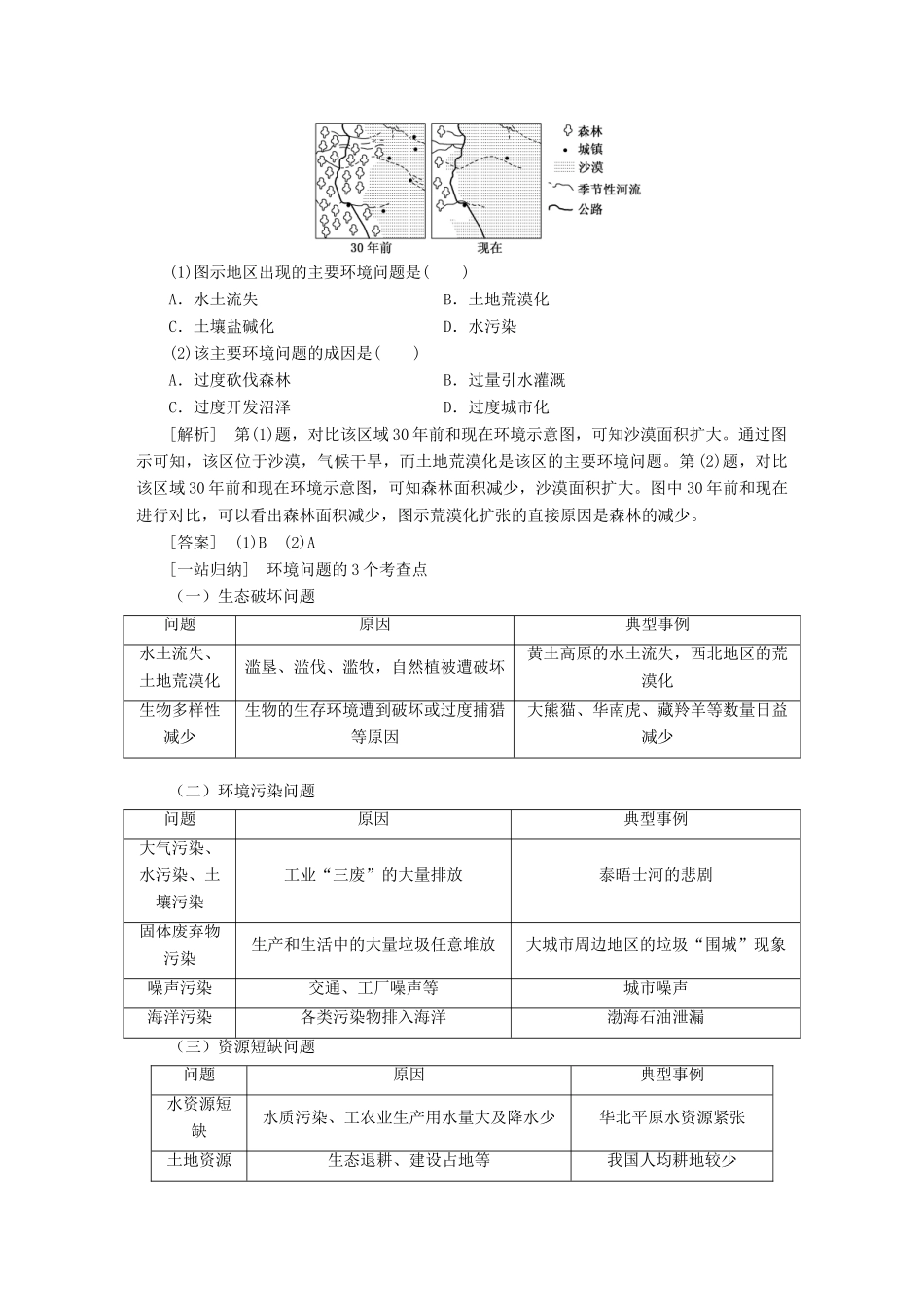 （通用版）高考地理一轮复习 第三部分 人文地理 第六章 人类与地理环境的协调发展学案-人教版高三全册地理学案_第2页