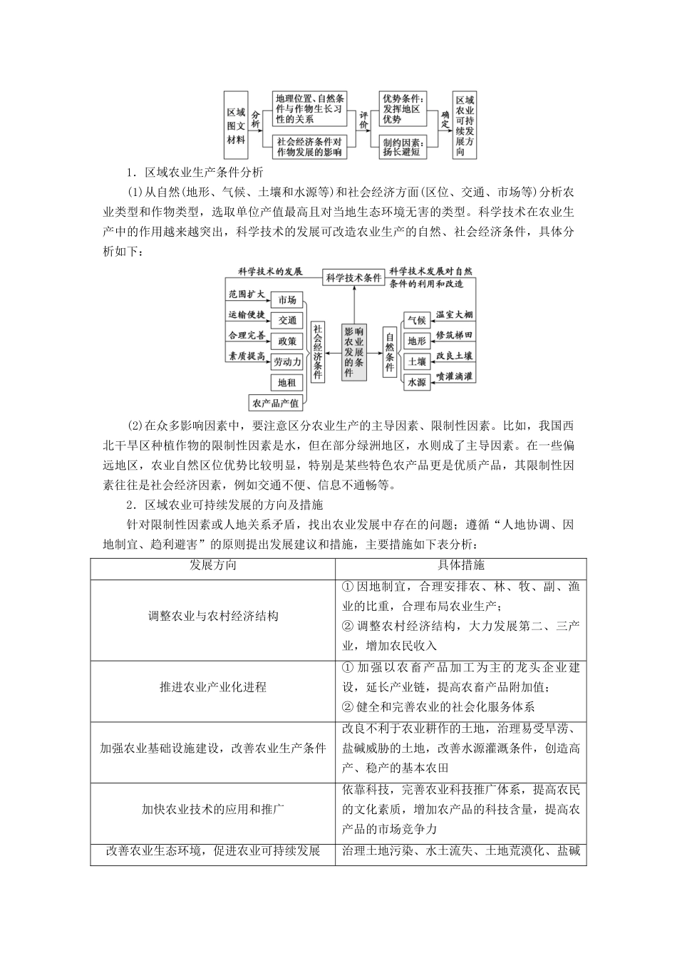 （通用版）高考地理一轮复习 第四部分 区域可持发展 第四讲 区域经济发展（第2课时）共性归纳 实践应用学案（含解析）-人教版高三全册地理学案_第2页