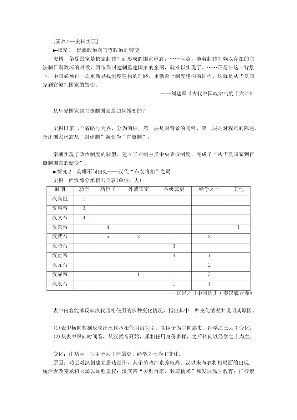 （通史版）高考历史一轮复习 第1部分 第一单元 先秦、秦汉 第2讲 走向大一统的秦汉政治、经济和思想文化教学案（含解析）新人教版-新人教版高三全册历史教学案_第3页